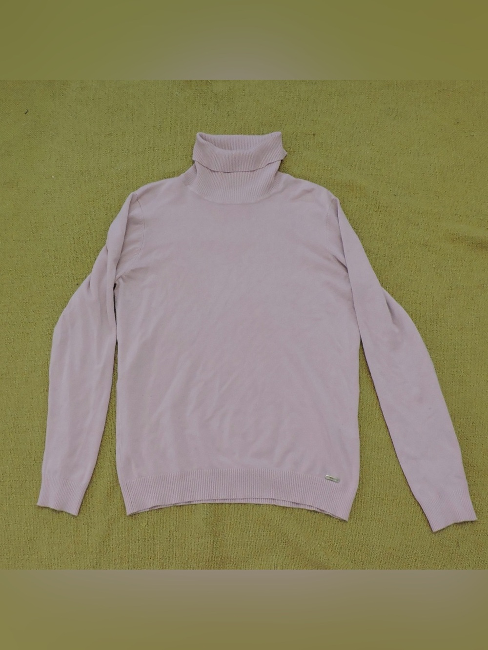 Calvin Klein Blush Pink Ribbed Turtleneck